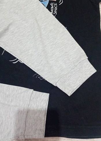 Siyah Erkek Çocuk Uzun Kollu pijama takımı - Görsel 5