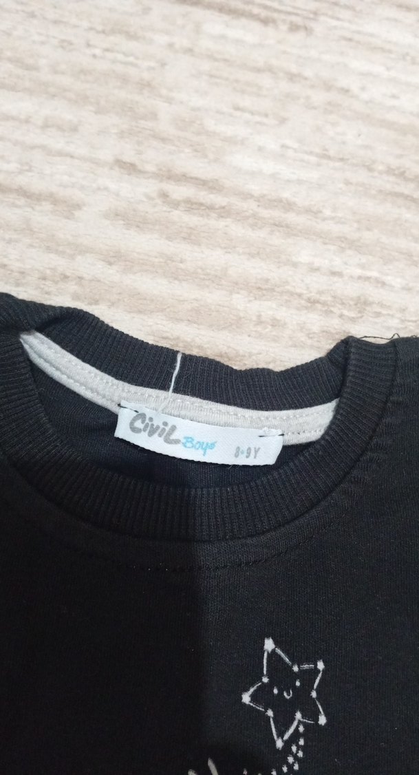 Siyah Erkek Çocuk Uzun Kollu pijama takımı - Görsel 2