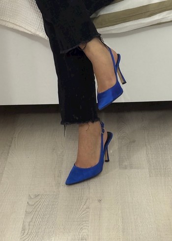 Diğer Canli Mavi Sivri Topuklu Slingback