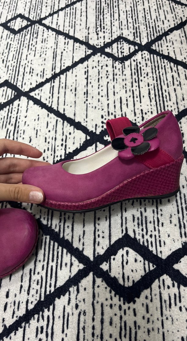 Pembe Tokalı Kız Çocuk Babet Ayakkabı - Görsel 3