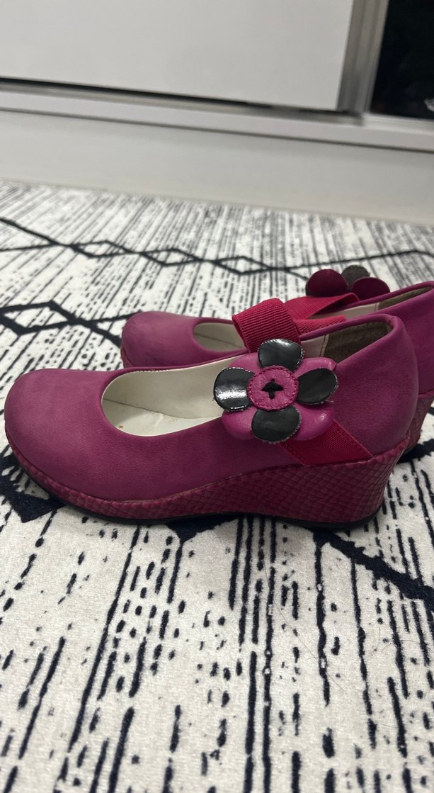 Pembe Tokalı Kız Çocuk Babet Ayakkabı - Görsel 2