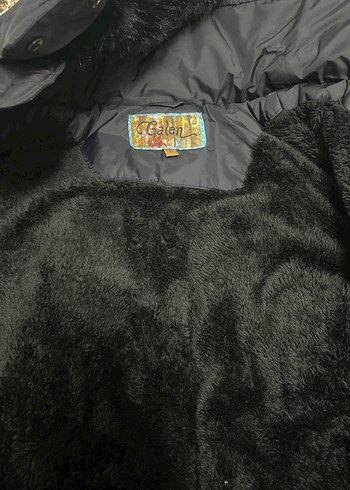 Siyah Uzun Kadın Kış Montu, Kürklü - Görsel 2