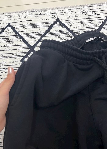 Siyah Kadın Rahat Kesim Sweatpant - Görsel 3