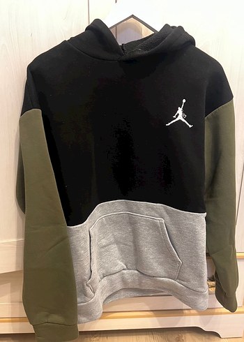 Renk Bloklu Kapüşonlu Unisex Sweatshirt - Görsel 2