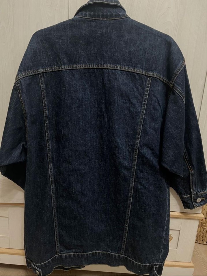 Düğmeli, Salaş Kesim Kadın Kot Ceket - Görsel 2