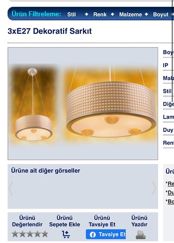 Bej Modern Sarkıt Avize - Görsel 3