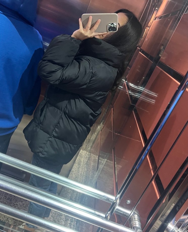 Bershka Siyah Şişme Kadın Kışlık Mont - Görsel 2