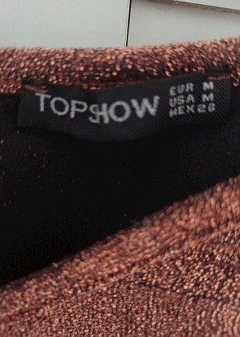 Parlak bakır rengi Kısa Örme Kadın Atlet - Görsel 4