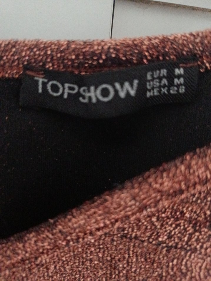 Parlak bakır rengi Kısa Örme Kadın Atlet - Görsel 4