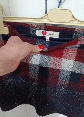 Kadın Çok Renkli kaşe Mini Etek - Görsel 3