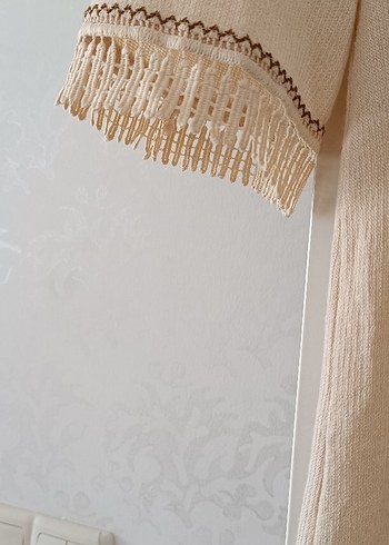 Bej Düğmeli Midi ince triko Hırka - Görsel 4