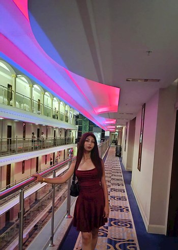 xs Beden Bordo Transparan Detaylı Straplez Midi Elbise