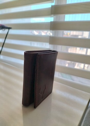 Kahverengi Suni deri Erkek Cüzdanı (unisex) - Görsel 2