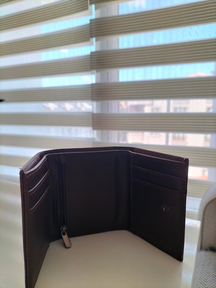 Kahverengi Suni deri Erkek Cüzdanı (unisex) - Görsel 3