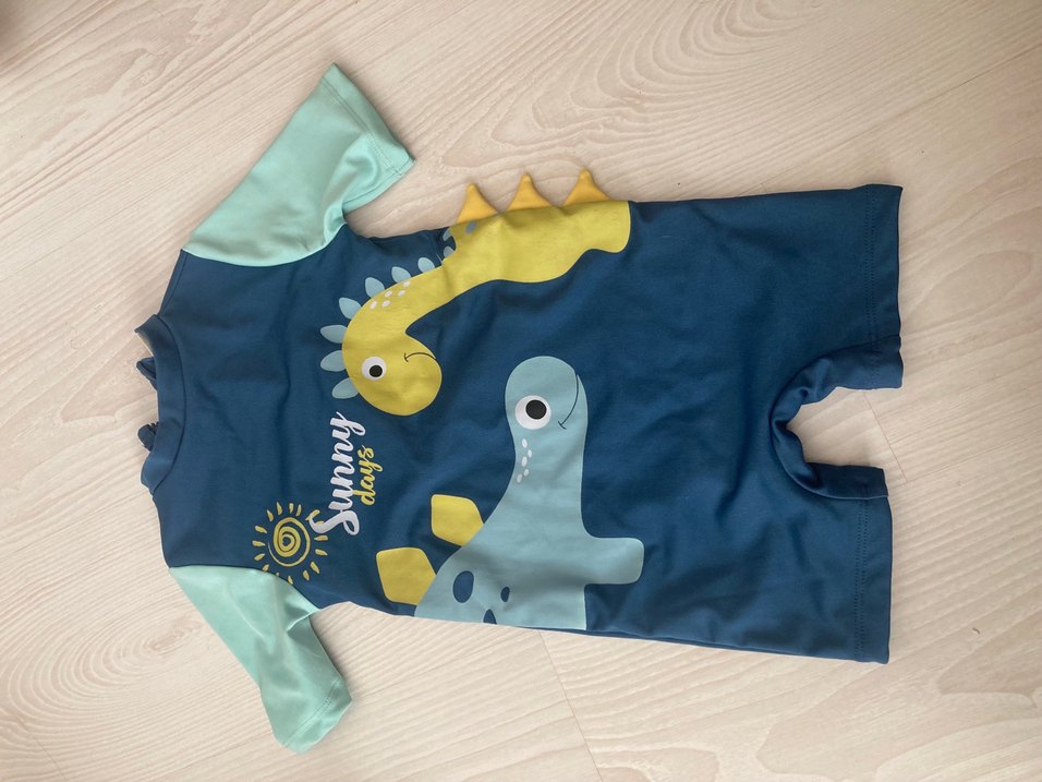 Erkek Çocuk Kısa Kollu Mavi Baskılı Mayo - Görsel 2