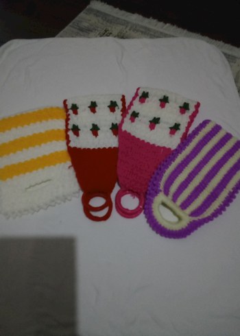 Renkli El Yapımı Banyo Süngeri Seti - Görsel 8