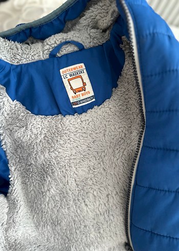 Mavi Erkek Çocuk Fermuarlı Mont - Görsel 4