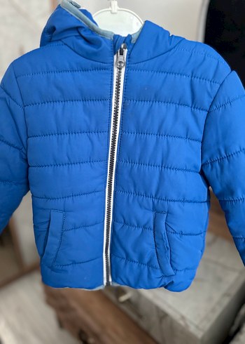 Mavi Erkek Çocuk Fermuarlı Mont - Görsel 2