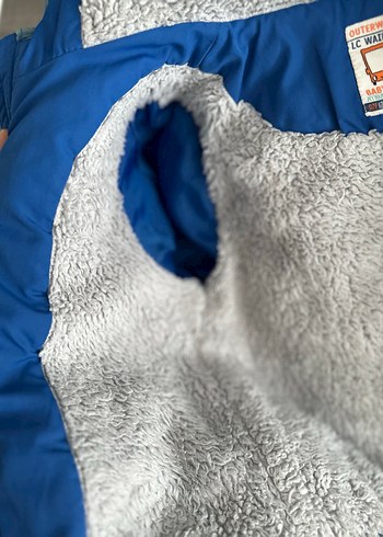 Mavi Erkek Çocuk Fermuarlı Mont - Görsel 3