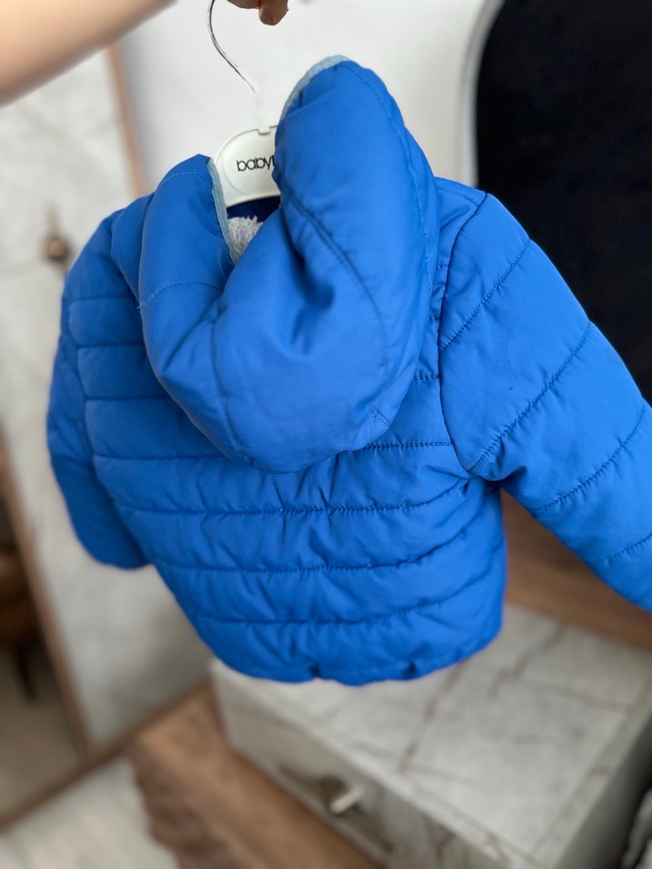 Mavi Erkek Çocuk Fermuarlı Mont - Görsel 5