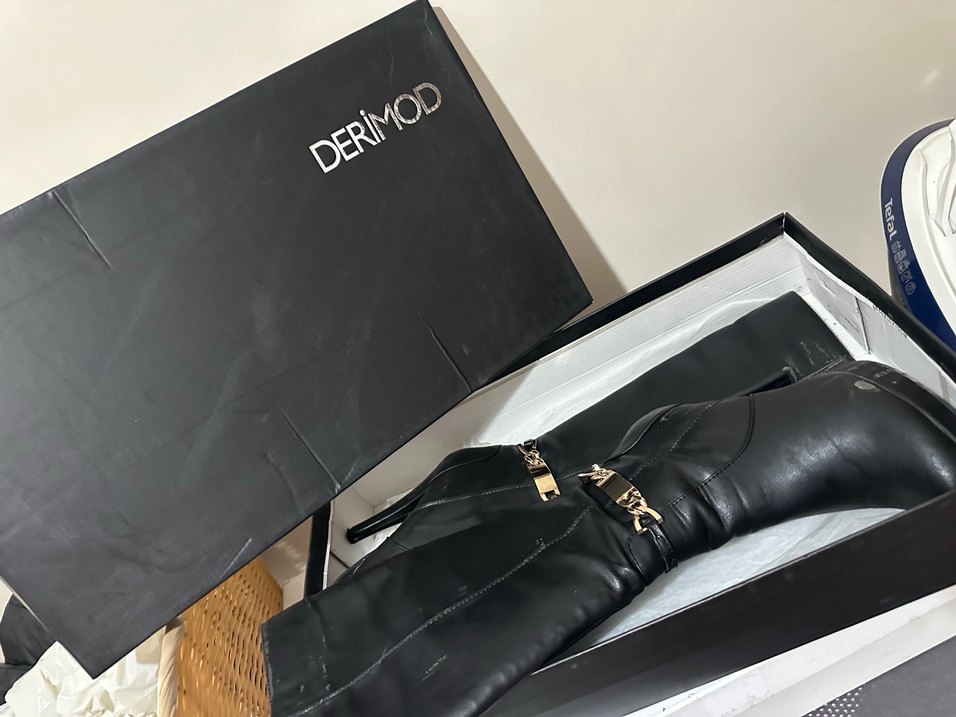 Siyah  Deri  Kadın Çizme - Görsel 3