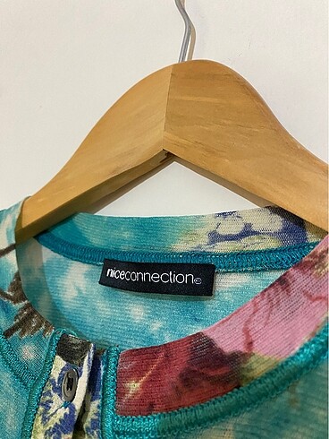 Tül gömlek - vintage desenli - Görsel 5