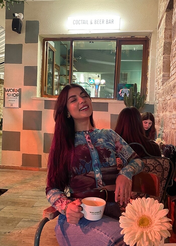 Tül gömlek - vintage desenli - Görsel 2