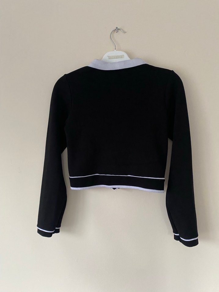 Düğmeli Siyah Kadın Hırka - Görsel 2