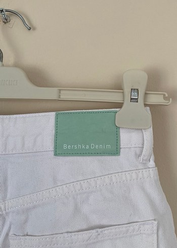 Bershka Beyaz Geniş Paça Kot Kadın Pantolon - Görsel 6