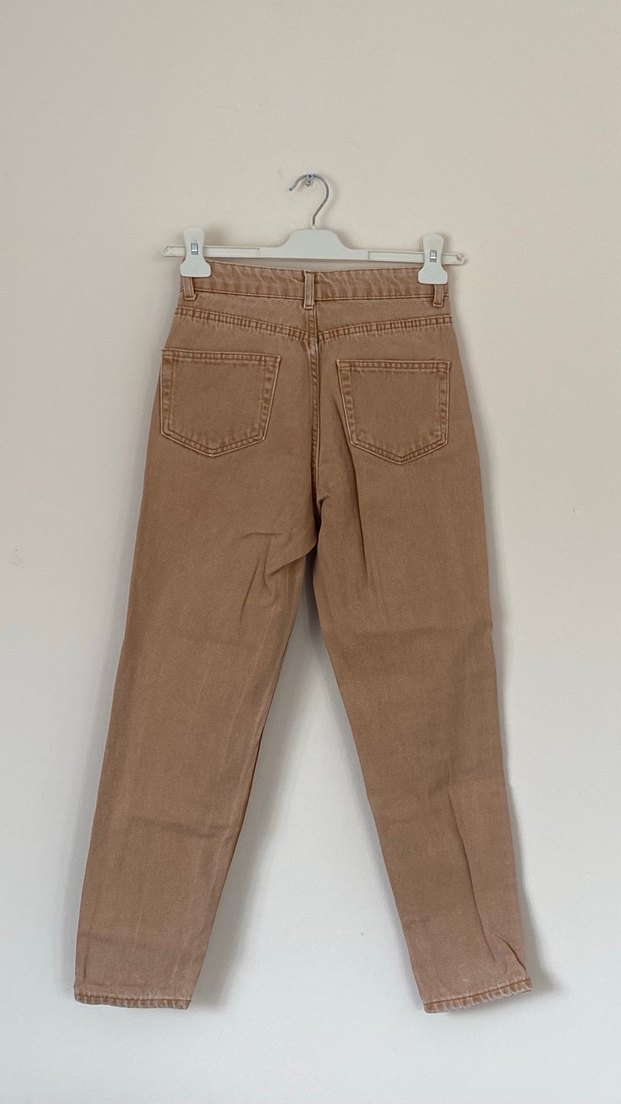 Bej Kadın Kot Pantolon - Görsel 4