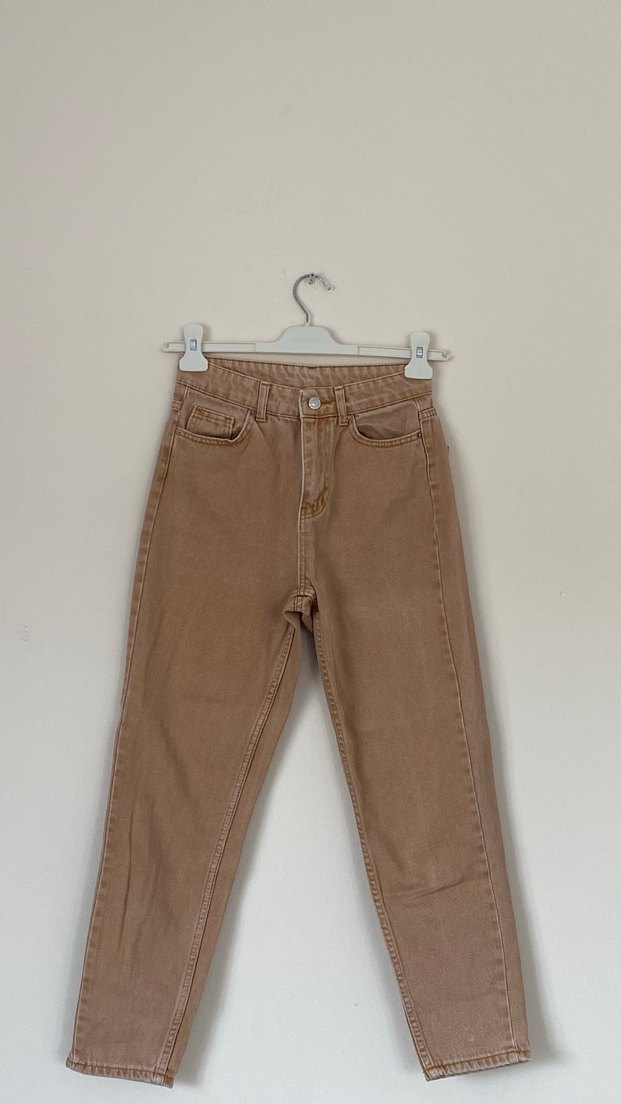 Bej Kadın Kot Pantolon - Görsel 2