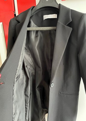 Diğer Düğmeli Siyah Kadın Blazer Ceket