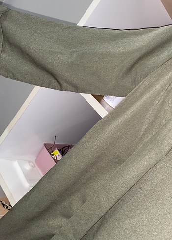 Kadın Haki Midi Rahat Kesim Ceket - Görsel 2