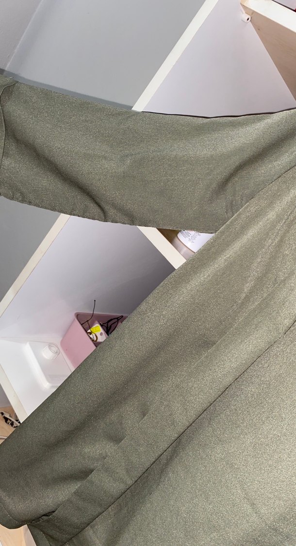 Kadın Haki Midi Rahat Kesim Ceket - Görsel 2