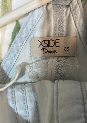 Kızlar İçin Gri Düğmeli Denim Tulum - Görsel 4