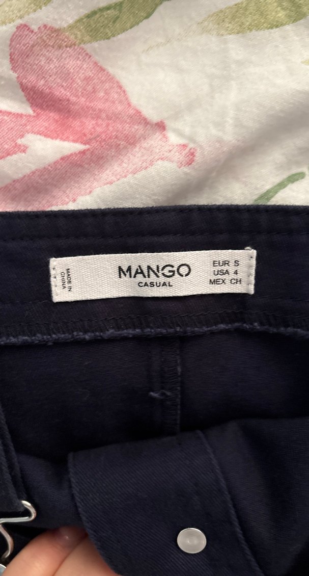 Kızlar İçin Düğmeli Lacivert Denim Salopet - Görsel 3