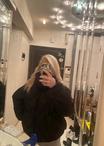 Siyah Oversize Midi Kadın Kışlık Mont - Görsel 2