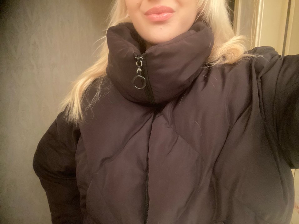 Siyah Oversize Midi Kadın Kışlık Mont - Görsel 3