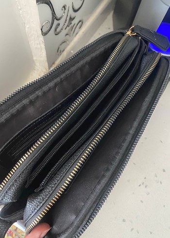 Kadın Siyah Deri Uzun Askılı Çapraz Çanta - Görsel 8