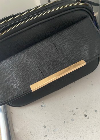 Kadın Siyah Deri Uzun Askılı Çapraz Çanta - Görsel 5