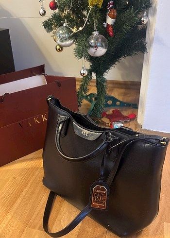 Klasik Siyah Deri Kadın Çanta - Görsel 2