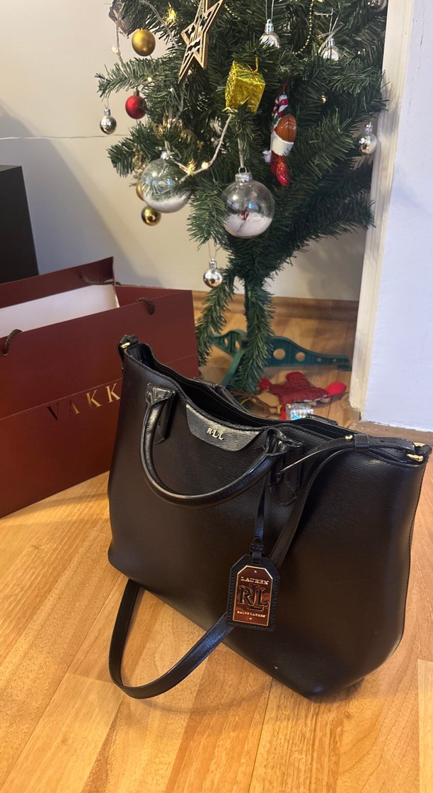 Klasik Siyah Deri Kadın Çanta - Görsel 2