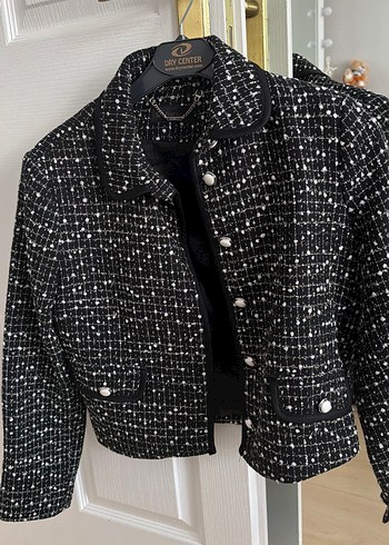 Network Düğmeli Siyah Mini Etek&Kadın Ceket - Görsel 2