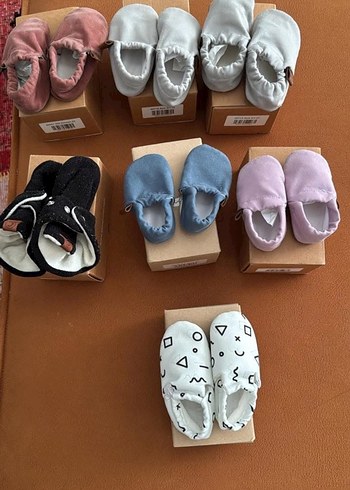 19 Beden Erkek Bebek Kot Kumaş Ev Ayakkabısı no19 caluu marka