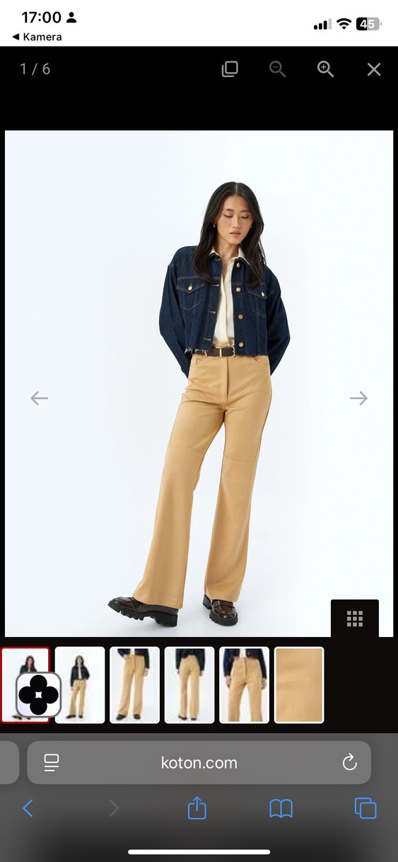 Bej Süet Kadın Kumaş Pantolon - Görsel 3