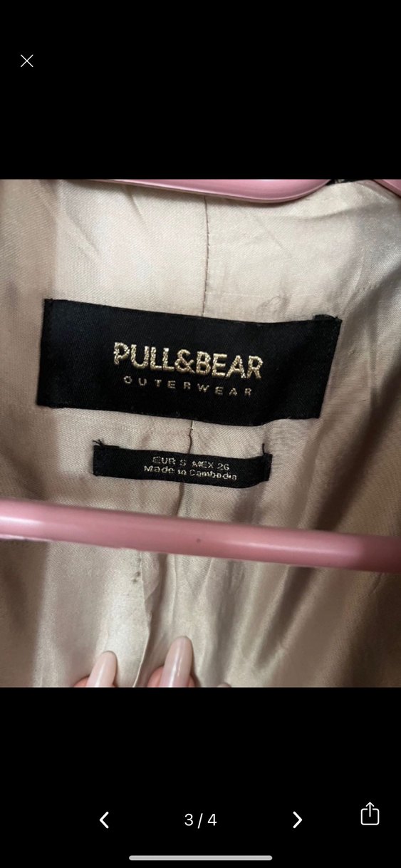 Düğmeli Kahverengi Ekose Kadın Blazer kaşe - Görsel 3