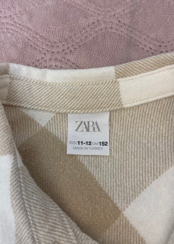 Zara Bej Kareli Pamuklu Çocuk Gömlek