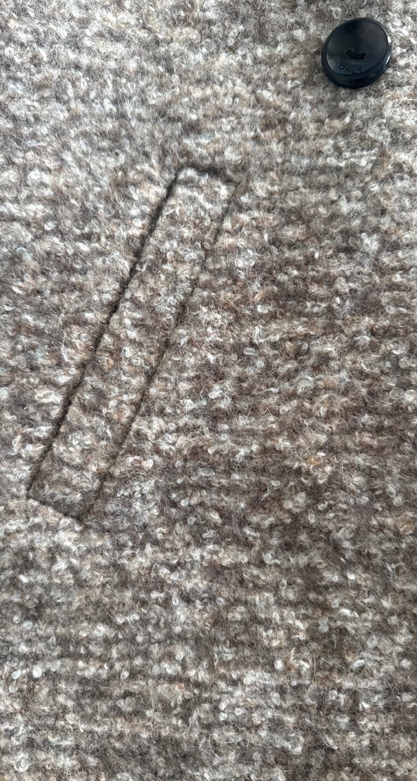 ONLY Düğmeli Bej Kadın Yün Kaban - Görsel 3