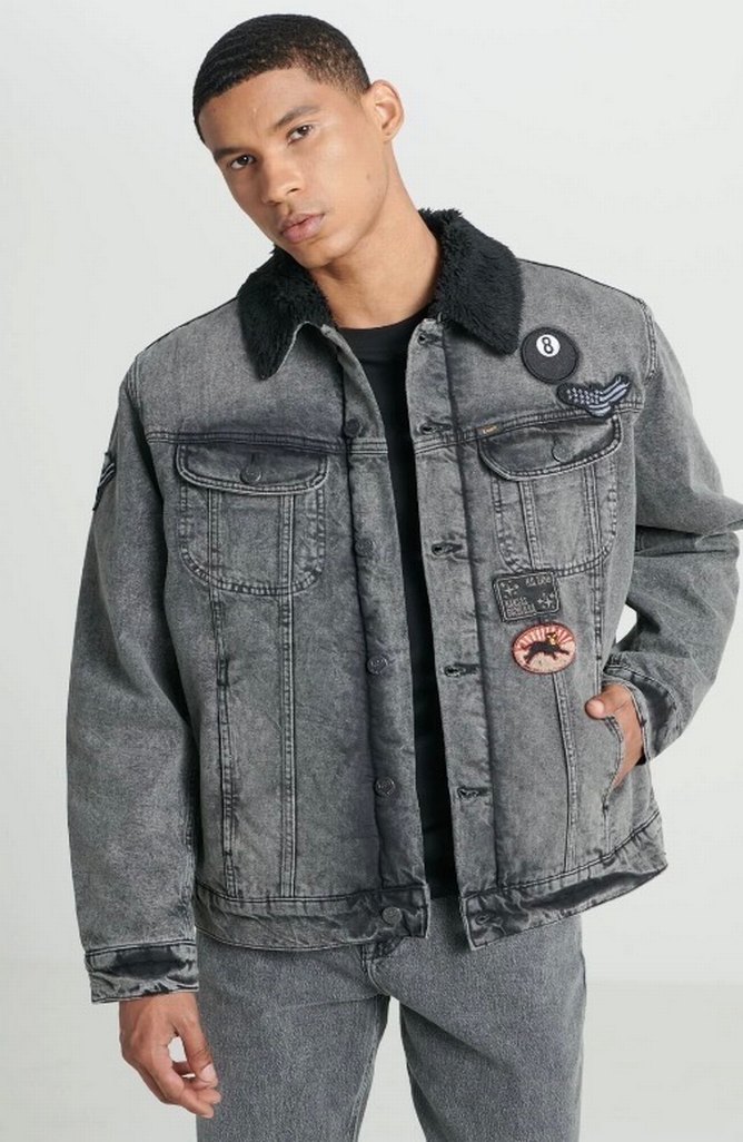 Düğmeli Gri Denim Erkek Ceket - Görsel 2