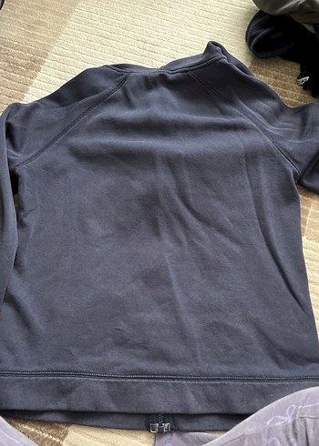 Gri Kapüşonlu Fermuarlı kadınSweatshirt - Görsel 6